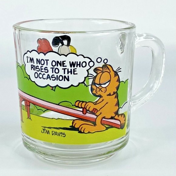 McDonald's Garfield Cat Glass Cup Odie Pooky Nermal Arlene Jim Davis Seesaw - Picture 6 of 16